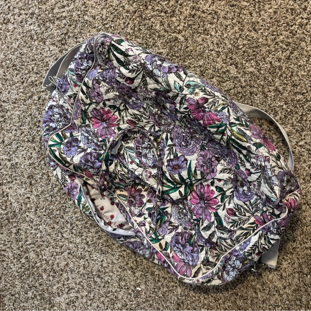 Vera Bradley Purple and Pink Floral Travel Bag